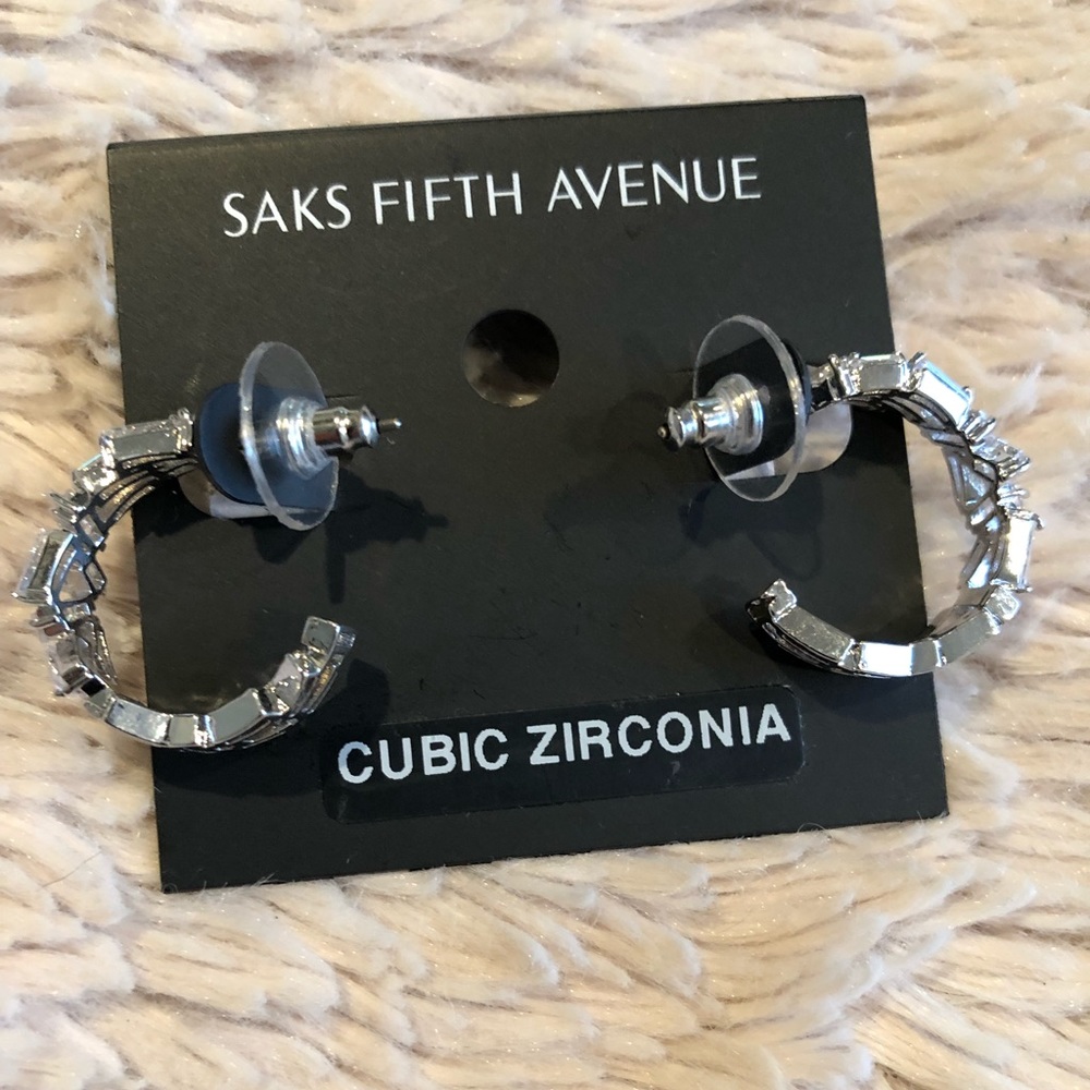 Saks Fifth Avenue cubic zirconia earrings
